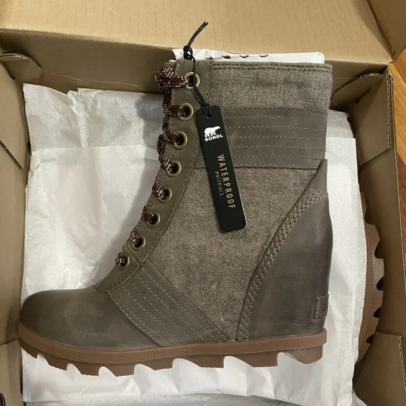 Sorel Lexie wedge khaki II boot - Picture 1 of 3
